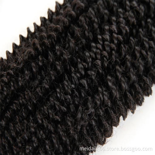 Nice quality virgin brazilian human hair bundles natural color kinky curly 100% human hair extension hair ponytail for women